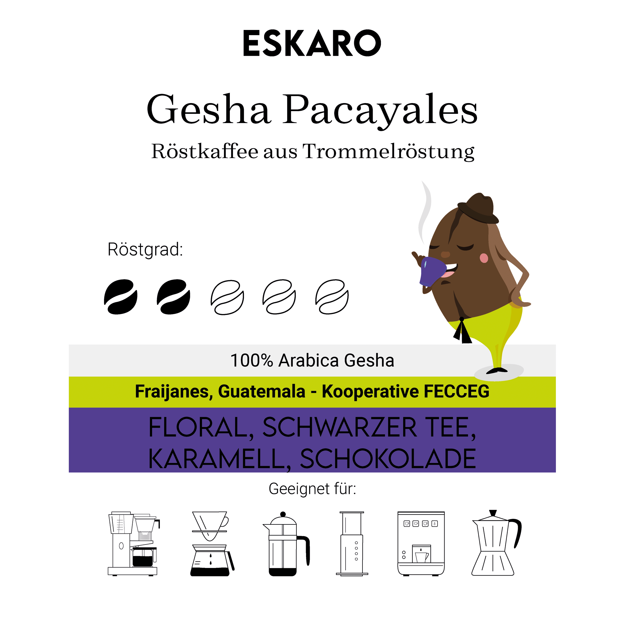 Eskaro Filterkaffee Gesha Pacayales - Eskaro - Esser Kaffeerösterei und Handelsgesellschaft mbH