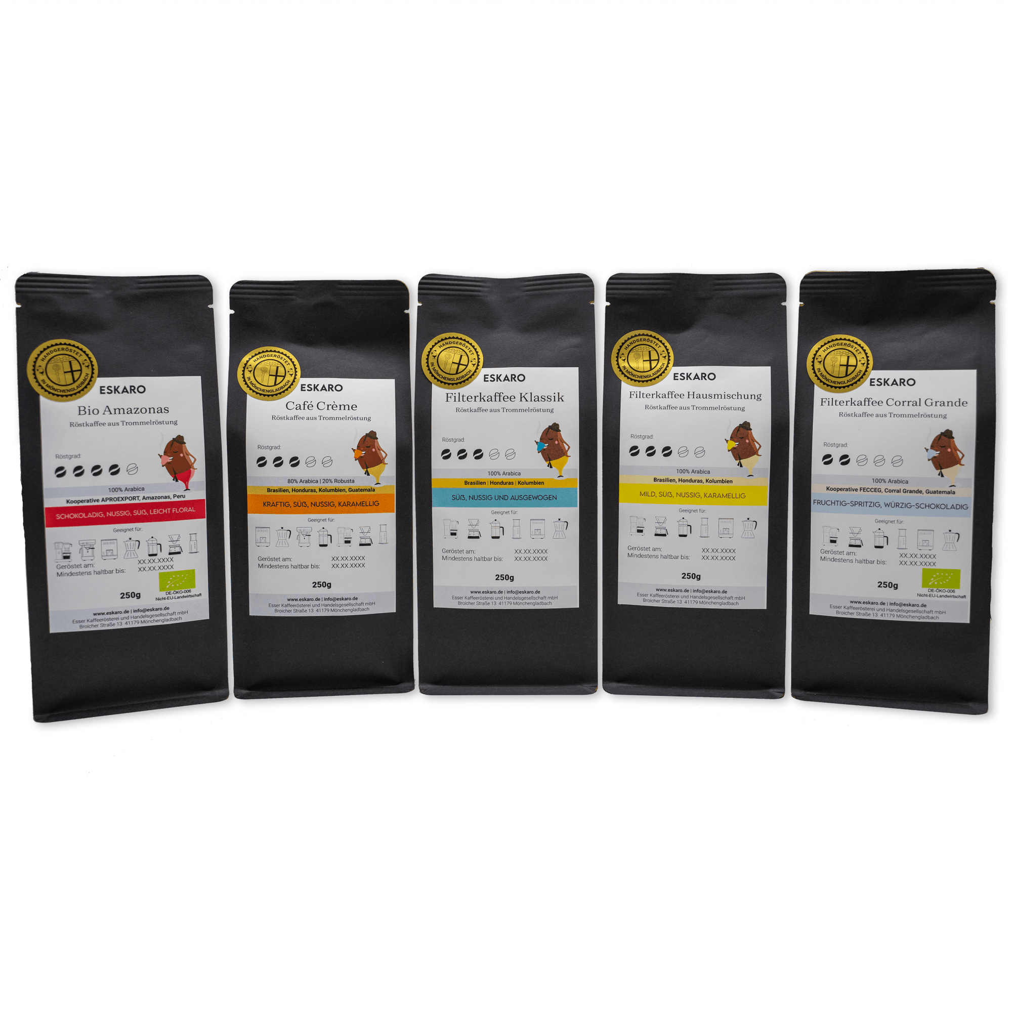Probierpaket Filterkaffee - Eskaro - Esser Kaffeerösterei und Handelsgesellschaft mbH