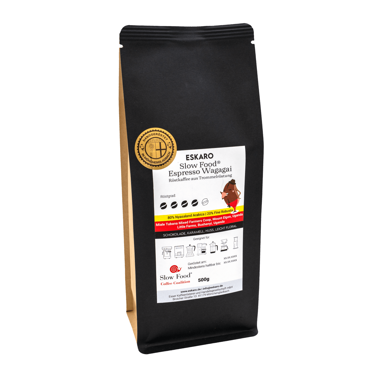 Slow Food® Espresso Wagagai - Eskaro - Esser Kaffeerösterei und Handelsgesellschaft mbH
