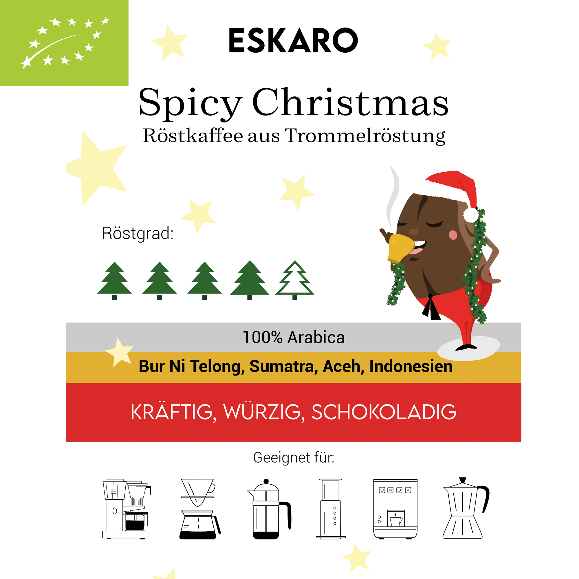 Weihnachtskaffee Spicy Christmas - Eskaro - Esser Kaffeerösterei und Handelsgesellschaft mbH