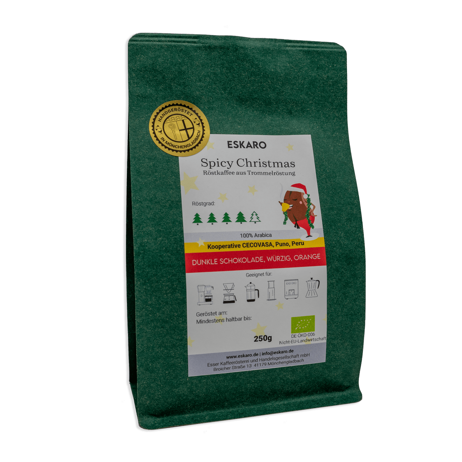 Weihnachtskaffee Spicy Christmas - Eskaro - Esser Kaffeerösterei und Handelsgesellschaft mbH
