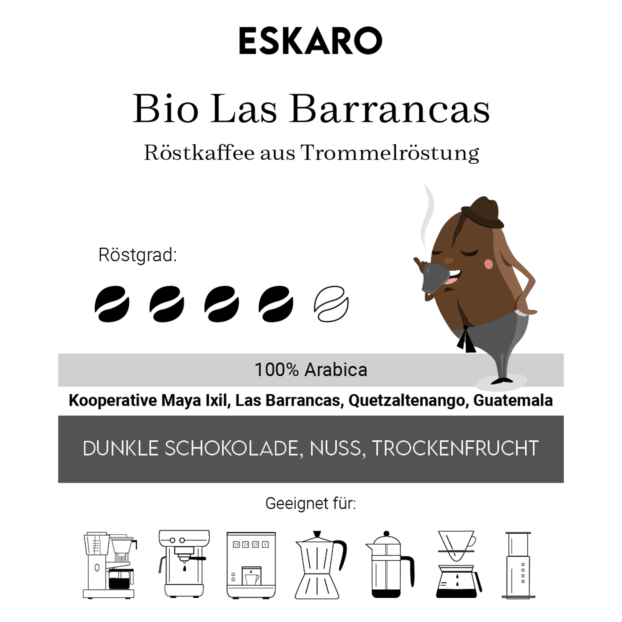 Bio Las Barrancas - Eskaro - Esser Kaffeerösterei und Handelsgesellschaft mbH