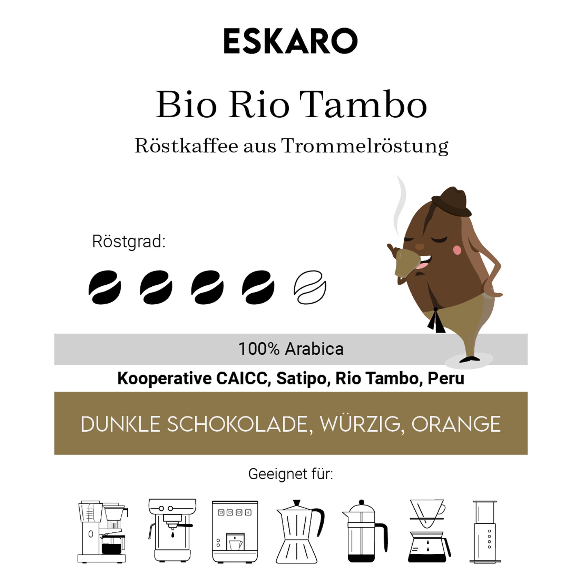 Bio Rio Tambo - Eskaro - Esser Kaffeerösterei und Handelsgesellschaft mbH